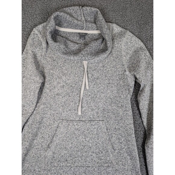 Eddie Bauer Tops - Eddie Bauer Womens Top Mock Neck Sweatshirt Small Long Sleeve Gray Pouch